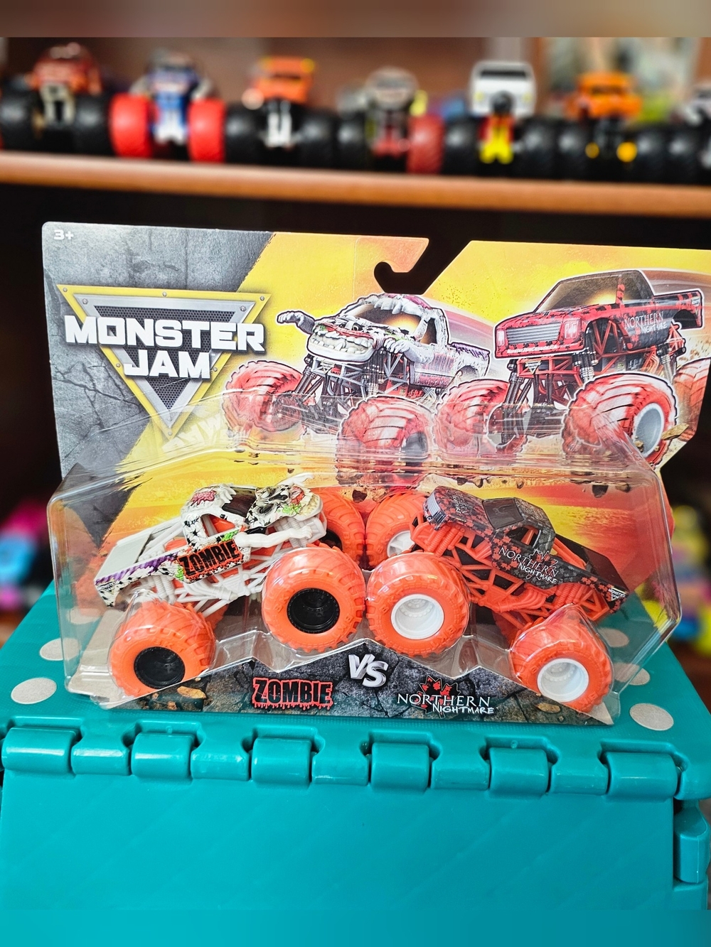 Monster Jam 2 Pack Zombie Vs Northern Nightmare Series 37 Trucks Orange Wheels